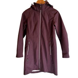 Red Fox Outdoor Brand Mid Length Coat Jacket Purple size small lined warm